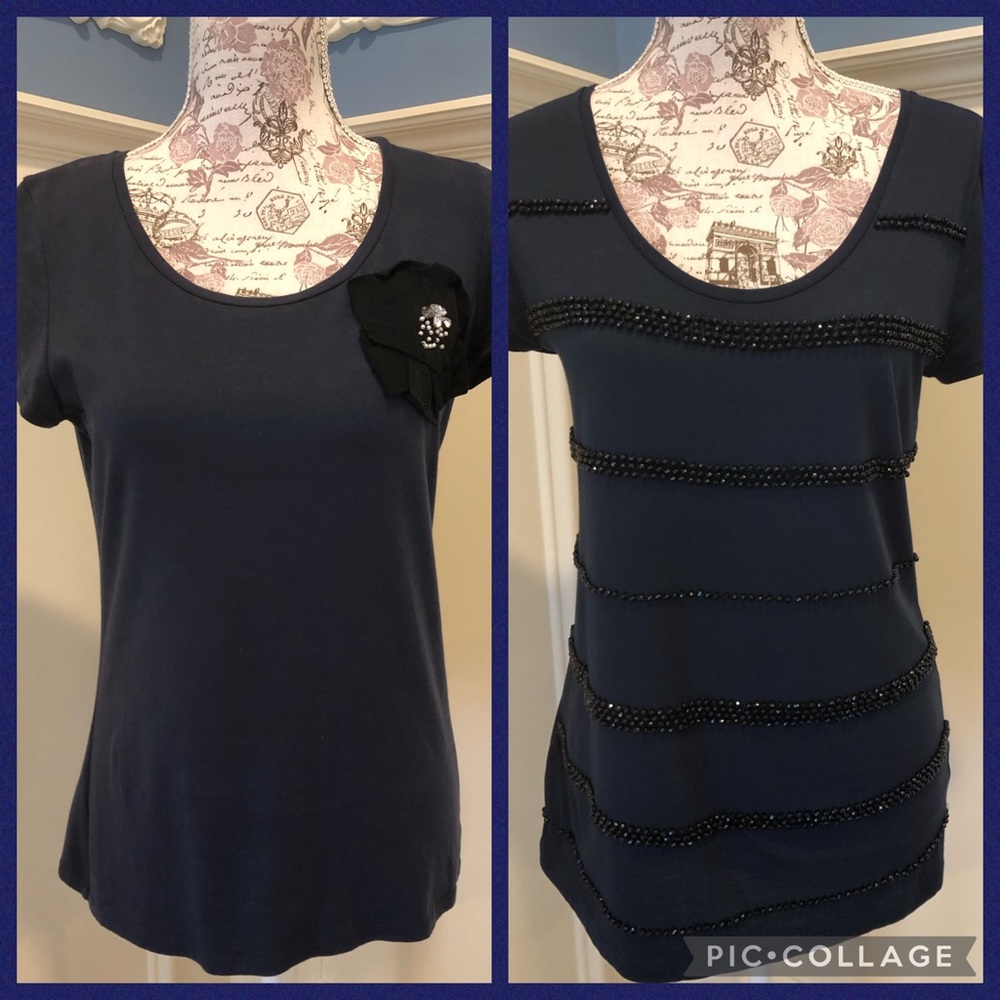 Ann Taylor embellished tee bundle S/M